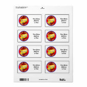 新学期バスおもしろい ラベル (フルシート)