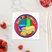 新学期バス&ブルーバックパック スタンダードカクテルナプキン (インサイチュ)