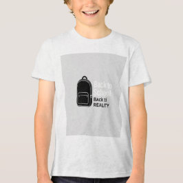 新学期バックパックおもしろい – 現実に戻る トライブレンドＴシャツ