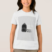 新学期バックパックおもしろい – 現実に戻る トライブレンドTシャツ (正面)