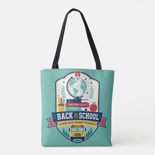 新学期バッジ デザイン トートバッグ (裏面)