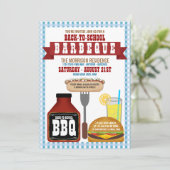 新学期バーベキューパーティの招待状 招待状 (スタンド正面)