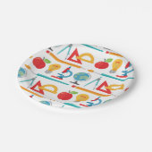 新学期パターン – 先生教育 ペーパープレート (アングル)