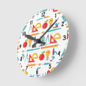 新学期パターン – 先生教育 ラウンド壁時計 (傾斜)