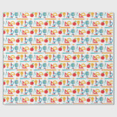 新学期パターン – 先生教育 ラッピングペーパー (フラット)