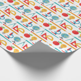 新学期パターン – 先生教育 ラッピングペーパー