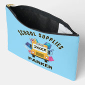 新学期パーソナライズされたカスタムキッズ アクセサリーポーチ (見開き)