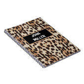 新学期パーソナライズされたヒョウ皮プリント ノートブック (右側)