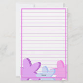 新学期パーソナライズされたプルメリア 便箋 (裏面)