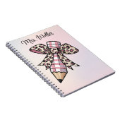 新学期パーソナライズされた鉛筆(弓) ノートブック (右側)