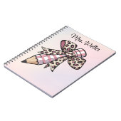 新学期パーソナライズされた鉛筆(弓) ノートブック (左側)