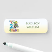 新学期パーソナライズされた、名前2等級 名札 (インサイチュ)