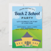 新学期パーティの招待状 招待状 (正面)