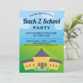 新学期パーティの招待状 招待状 (スタンド正面)