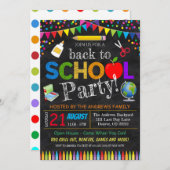 新学期パーティの招待状 招待状 (正面/裏面)