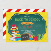 新学期パーティの招待状 招待状 (正面/裏面)