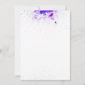 新学期パーティーのペイントスプラッタ招待状 招待状 (裏面)