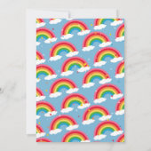 新学期パーティーレインボー招待状 招待状 (裏面)