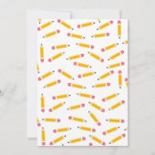 新学期パーティー固定鉛筆招待状 招待状 (裏面)