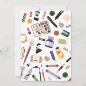 新学期パーティー固定鉛筆招待状 招待状 (裏面)