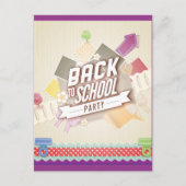 新学期パーティー インビテーションポストカード (正面)