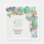 新学期パーティー スタンダードランチョンナプキン (正面)