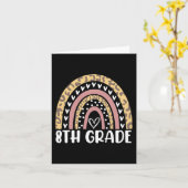 新学期ヒョウ虹8年生先生 カード (黄色い花)