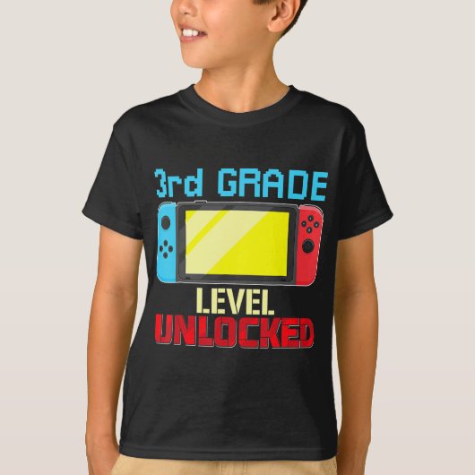 新学期ビデオゲーマー3級レベルUnlocke Tシャツ (正面)