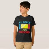 新学期ビデオゲーマー3級レベルUnlocke Tシャツ (正面フル)
