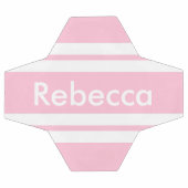 新学期ピンクストライプ色のカスタマイズ サッカーボール (フラット)