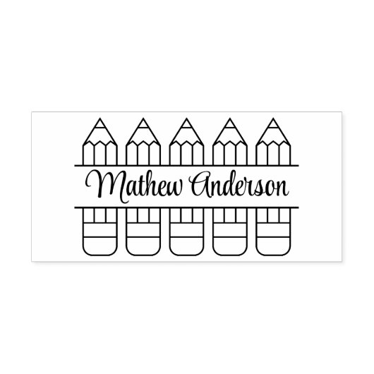 新学期ファミリ名テーマ ラバースタンプ (インプリント)