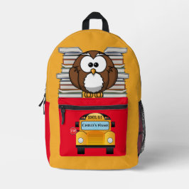 新学期フクロウ&ブックスバックパック プリントバックパック
