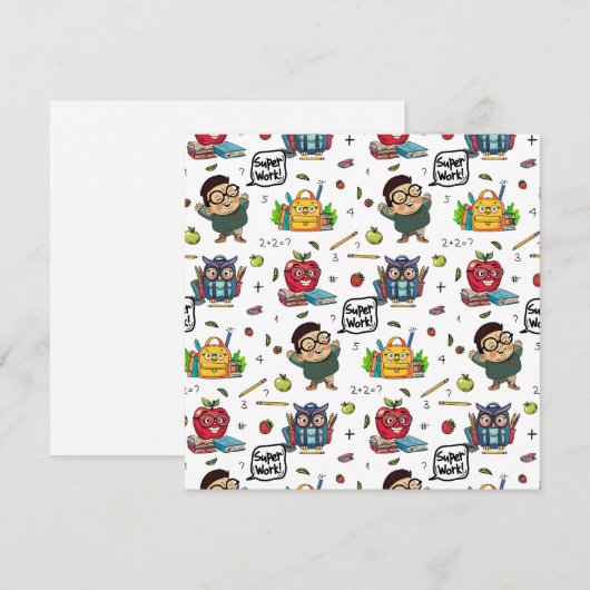 新学期フラットカード (正面/裏面)