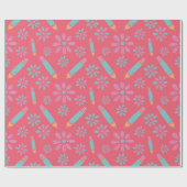 新学期フローラシームレスラッピング紙 ラッピングペーパー (フラット)