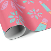 新学期フローラシームレスラッピング紙 ラッピングペーパー (ロールコーナー)