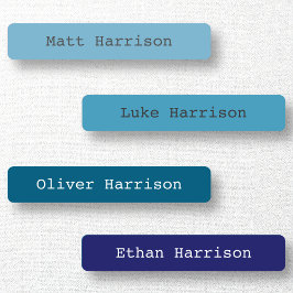 新学期ブルーカラーコード化ボーイタイプフォント ラベル