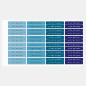 新学期ブルーカラーコード化ボーイタイプフォント ラベル (シート)