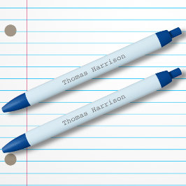 新学期ブルーカラーコード化ボーイタイプフォント 黒ボールペン