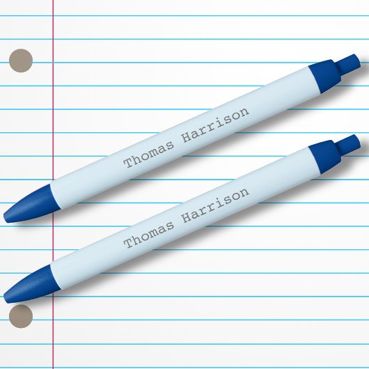 新学期ブルーカラーコード化ボーイタイプフォント 黒ボールペン