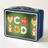 新学期ブルーメタルランチボックス メタルランチボックス (正面)