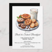新学期ブレックファーストバー招待状 招待状 (正面/裏面)