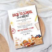 新学期ブレックファースト招待状ミートザ先生 招待状