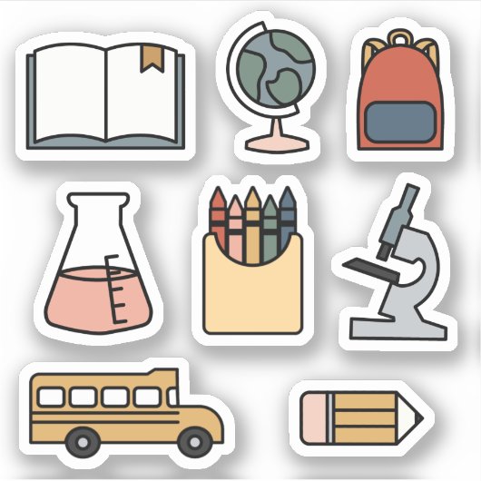 新学期プランナースティッカーズバスクレヨン本 シール (正面)