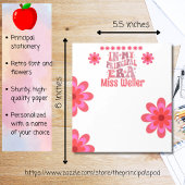 新学期プリンシパルエラレトロパーソナライズされた ノートパッド