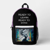 新学期プリントカットシューバックパック プリントバックパック (正面)