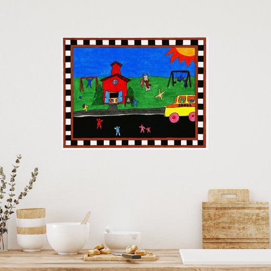 新学期プリント ポスター (キッチン)