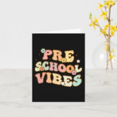 新学期プレスクールレトロ教え生 カード (黄色い花)