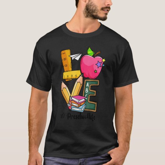 新学期プレスクール先生チームプレッシュ Tシャツ (正面)