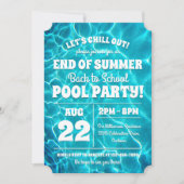新学期プールパーティーお祝い招待状 招待状 (正面)