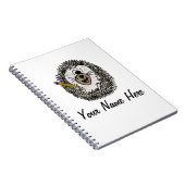 新学期ヘッジホッグおもしろい先生カスタム ノートブック (右側)